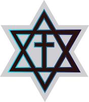 simbolo di un' messianico ebraico religione vettore illustrazione su un' bianca sfondo