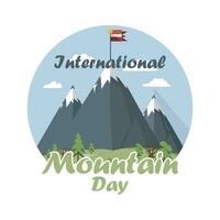 internazionale montagna giorno lun, dec 11, 2023. internazionale montagna giorno è celebre annualmente su 11 dicembre per per creare consapevolezza di il importanza di montagne per vita. vettore