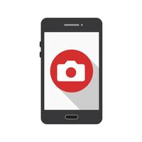 Icona di vettore di applicazione mobile della fotocamera