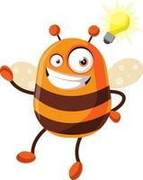 ape ha un' grande idea, illustrazione, vettore su bianca sfondo.