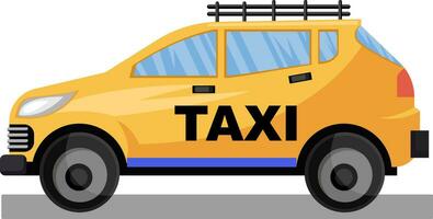 giallo Taxi auto vettore llustration su bianca sfondo.