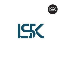 lettera lsk monogramma logo design vettore