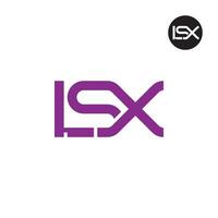 lettera lsx monogramma logo design vettore