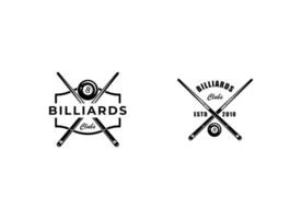 biliardo club logo modello design vettore