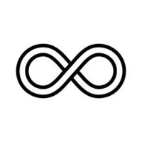 infinito icona isolato su bianca sfondo. eterno, illimitato, infinito, illimitato infinito simboli. mobius linea vettore illustrazione.