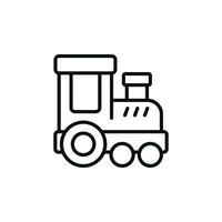 treno linea icona isolato su bianca sfondo. bambino giocattolo icona vettore