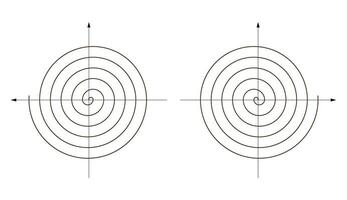 aritmetica spirale grafico, vettore archimedeo spirale grafico.