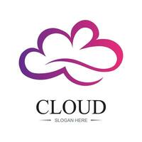 nube pendenza logo. nube e freccia concetto. il branding per inizio su, agenzia, app, Software, Banca dati, ospitando, informatica, server, eccetera. premio vettore logo modello design