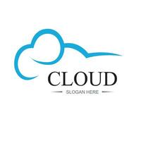 nube pendenza logo. nube e freccia concetto. il branding per inizio su, agenzia, app, Software, Banca dati, ospitando, informatica, server, eccetera. premio vettore logo modello design