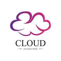 nube pendenza logo. nube e freccia concetto. il branding per inizio su, agenzia, app, Software, Banca dati, ospitando, informatica, server, eccetera. premio vettore logo modello design