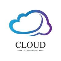 nube pendenza logo. nube e freccia concetto. il branding per inizio su, agenzia, app, Software, Banca dati, ospitando, informatica, server, eccetera. premio vettore logo modello design