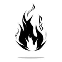 fuoco fiamma logo design template.fire fiamma icona.vettore illustrazione vettore