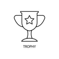trofeo concetto linea icona. semplice elemento illustrazione. trofeo concetto schema simbolo design. vettore