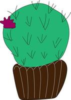 grande naso cactus pianta vettore o colore illustrazione