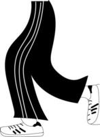 nero e bianca tuta da ginnastica illustrazione colore vettore su bianca sfondo