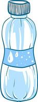 un' blu monouso acqua bottiglia vettore o colore illustrazione