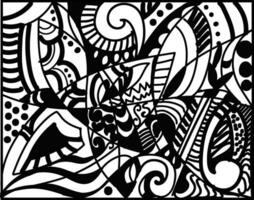 un' bellissimo nero e bianca scarabocchio arte utilizzando inchiostro vettore colore disegno o illustrazione