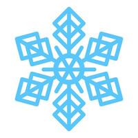 inverno blu congelare fiocco di neve di spessore linea icona vettore