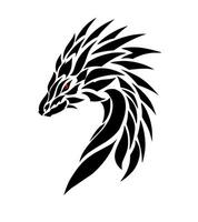 grafico vettore illustrazione di design tribale arte Drago serpente testa tatuaggio