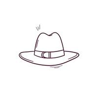 mano disegnato illustrazione di cowboy cappello icona. scarabocchio vettore schizzo illustrazione