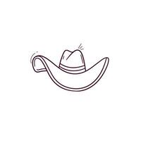mano disegnato illustrazione di cowboy cappello icona. scarabocchio vettore schizzo illustrazione