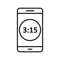 Tempo Mostra l&#39;icona di vettore dell&#39;applicazione mobile