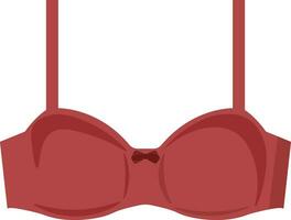 rosso reggiseno, illustrazione, vettore su bianca sfondo.