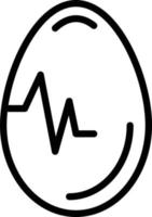 icona della linea per l'uovo vettore