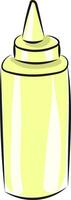 un' leggero giallo colorato Maionese bottiglia, vettore o colore illustrazione.