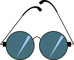 Immagine di blu occhiali da sole, vettore o colore illustrazione.