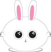 Immagine di paffuto coniglietto - coniglio, vettore o colore illustrazione.