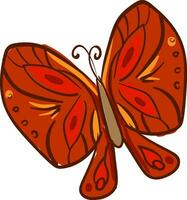 clipart di un' di colore rosso farfalla vettore o colore illustrazione
