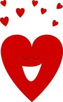 sorridente cuore, vettore o colore illustrazione.