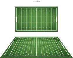 campo di football americano con area del modello di linea per lo sfondo. viste prospettiche del campo di calcio. vettore. vettore