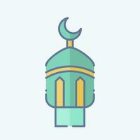 icona lanterna. relazionato per Ramadan simbolo. scarabocchio stile. semplice design modificabile. semplice illustrazione vettore
