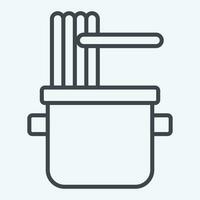 icona tagliatelle. relazionato per cucinando simbolo. linea stile. semplice design modificabile. semplice illustrazione vettore