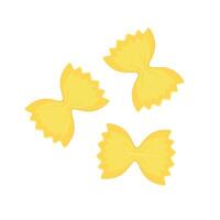 farfalle pasta vettore. farfalle pasta su bianca sfondo. vettore