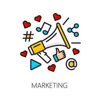 marketing icona, sem o ricerca motore marketing vettore