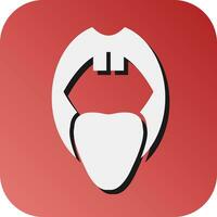 orale vettore glifo pendenza sfondo icona per personale e commerciale uso.