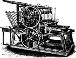 singolo grande cilindro stampa Vintage ▾ illustrazione. vettore