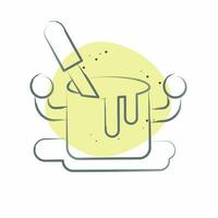 icona cucinare la minestra. relazionato per cucinando simbolo. colore individuare stile. semplice design modificabile. semplice illustrazione vettore