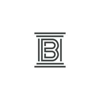lettera B legge logo vettore