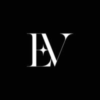 monogramma e e v logo vettore