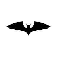 piatto illustrazione di volante pipistrello silhouette su isolato sfondo vettore