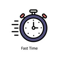 tempo è i soldi vettore pieno schema icona design illustrazione. attività commerciale e gestione simbolo su bianca sfondo eps 10 file