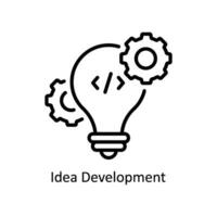 idea sviluppo vettore schema icona design illustrazione. attività commerciale e gestione simbolo su bianca sfondo eps 10 file