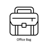 ufficio Borsa vettore schema icona design illustrazione. attività commerciale e gestione simbolo su bianca sfondo eps 10 file