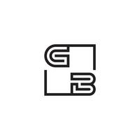 gb futuristico nel linea concetto con alto qualità logo design vettore