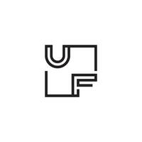 uf futuristico nel linea concetto con alto qualità logo design vettore