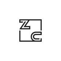 zc futuristico nel linea concetto con alto qualità logo design vettore